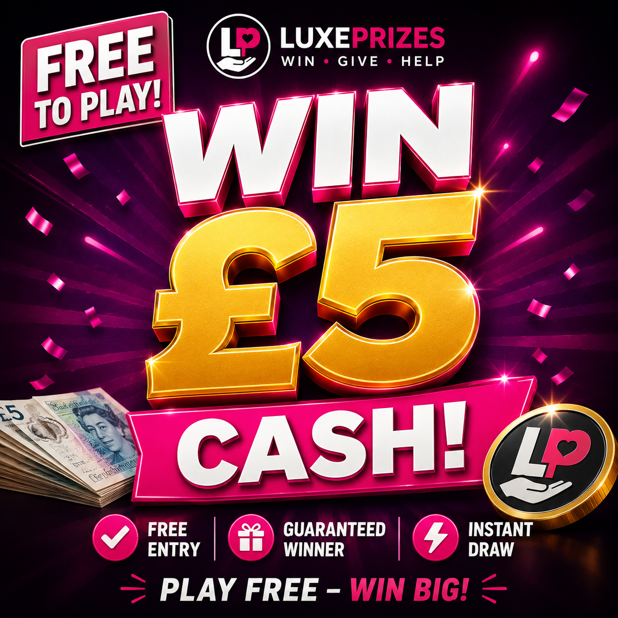 FREE £5 Cash